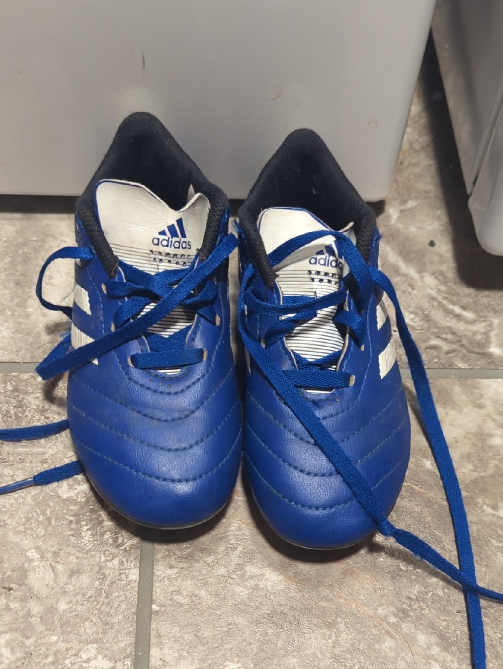 adidas Kids Royal Blue & White Soccer Shoes
